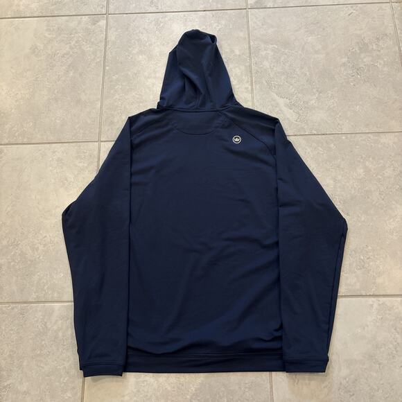 Peter Millar Hoodie Mens Sz L Blue Pine Performance Sun Protection Pullover Logo - Picture 10 of 10